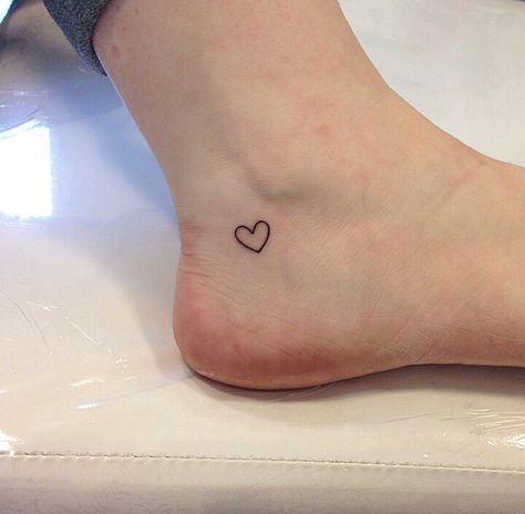 Heart Tattoo Ankle, Heel Tattoos, Little Heart Tattoos, Simple Heart Tattoos, Red Heart Tattoos, Tiny Heart Tattoos, Small Shoulder Tattoos, Small Heart Tattoos, Ankle Tattoos For Women