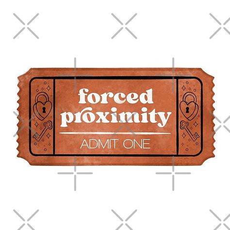 Romance Book Trope Ticket - Forced Proximity by serafineaandd | Redbubble Romance Book Tropes, Book Tropes, Bookish Art, Admit One Ticket, The Carnival, Admit One, Journal Gift, Anime Music, Household Hacks