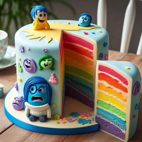 Inside Out 2 Cake Ideas, Inside Out 2 Birthday Cake, Inside Out Party Ideas Decorations, Inside Out 2 Birthday Party Ideas, Inside Out 2 Cake, Inside Out Birthday Cake, Inside Out Birthday Party Ideas, Inside Out Cake Ideas, Inside Out Cake