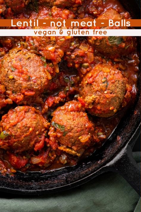 Lentil - not meat - balls Lentil Balls, Lentil Meatballs, Indian Lentils, Meatballs And Gravy, 2023 Recipes, Tomato Nutrition, Vegan Meatballs, Green Lentils, Meat Substitutes