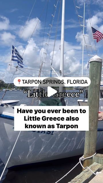 Ashley | Travel Creator on Instagram: "📌 𝑺𝑨𝑽𝑬 this reel to visit 🇬🇷 “𝘓𝘪𝘵𝘵𝘭𝘦 𝘎𝘳𝘦𝘦𝘤𝘦” in Florida ⤵️

📍Tarpon Springs, Florida

𝑯𝒆𝒓𝒆 𝒂𝒓𝒆 𝑺𝑬𝑽𝑬𝑵 𝒓𝒆𝒂𝒔𝒐𝒏𝒔 𝒕𝒐 𝒗𝒊𝒔𝒊𝒕 ⤵️

🇬🇷 Best Greek Food (Katerina’s, Hellas, Mykonos, Dimitri’s, The Limani, Mr. Souvlaki, Costas, and MORE)
🦞 Amazing Seafood at Rusty Belly’s 
🌊 Two Beaches in the City
🏝️ Anclote Key island is 1.5 miles off the coast
🛍️ Shopping that isn’t touristy.. @tarponspringsoliveoil 🫒, Clothing, Shoes, Antiques 
☕️ @tarponsocialclub - natural sunlight cafe with indoor + outdoor spaces with delicious Greek breakfast & coffee 
🥃: @tarponspringsdistillery has the warmest hospitality & the best drinks 

⭐️ 𝑨𝑵𝑫 𝒂 𝒃𝒐𝒏𝒖𝒔 𝒓𝒆𝒂𝒔𝒐𝒏 .. Tarpon Springs has some of the BEST Greek bakeries i Anclote Key, Greek Breakfast, Tarpon Springs Florida, Florida Travel Guide, Best Drinks, Places In Florida, Springs Florida, Breakfast Coffee, Tarpon Springs