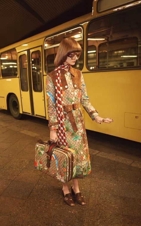 70s Gucci, Gucci Campaign, Gucci Spring, German Fashion, Berlin Fashion Week, Berlin Fashion, Silk Chiffon Dress, Granny Chic, Runway Collection