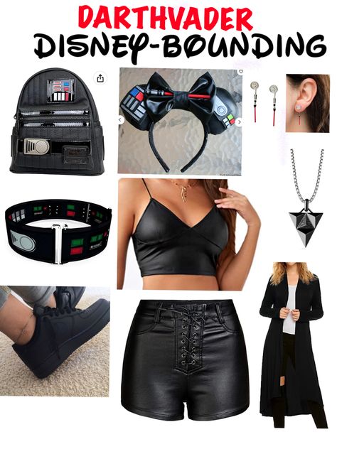 Disney Bounding Princess Leia, Darth Vader Disneybound, Disney Bounding Star Wars, Disney Bound Outfits Villians, Star Wars Bounding, Starwars Disneybound, Bachelorette Disney, Orlando Outfits, Studio Outfits