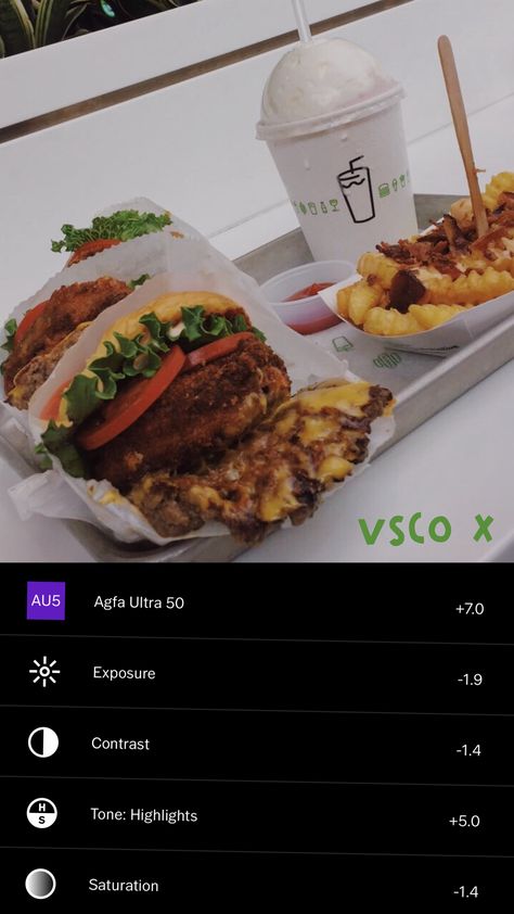 food edit vsco cam vsco x au5 instagram photo template preset filter image Vsco Filter For Food, Vsco Food Preset, Au5 Vsco Filter Recipe, Food Vsco Filter, Editing Food Pictures, Food Photo Filter, Vsco Food Filter, Instagram Photo Template, Vsco Recipes