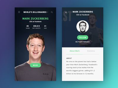 Profile Card by Matt Herrmann - Dribbble Bootstrap Design, Business Card App, Profile App, Identity Card Design, Simple Website Design, Card Ui, Virtual Card, Name Card Design, Film Poster Design