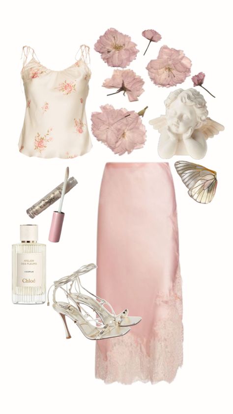 Pretty romantic outfit inspo Dainty Feminine Outfits, Girly Feminine Outfits, Soft Ethereal Aesthetic Outfits, Ethereal Casual Outfit, Ethereal Aesthetic Outfits, Theatrical Romantic Outfit, Ethereal Outfit, Feminine Aesthetic Outfits, Theatrical Romantic Style