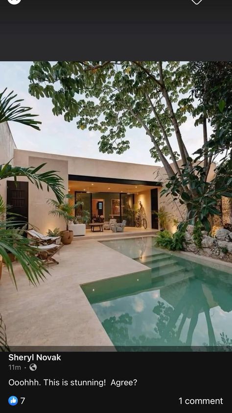 Mexican Villa, Dream House Rooms, Small Backyard Pools, Luxury Homes Dream Houses, Dream House Interior, Dream House Exterior, Dream House Decor, Backyard Pool, Modern House Exterior