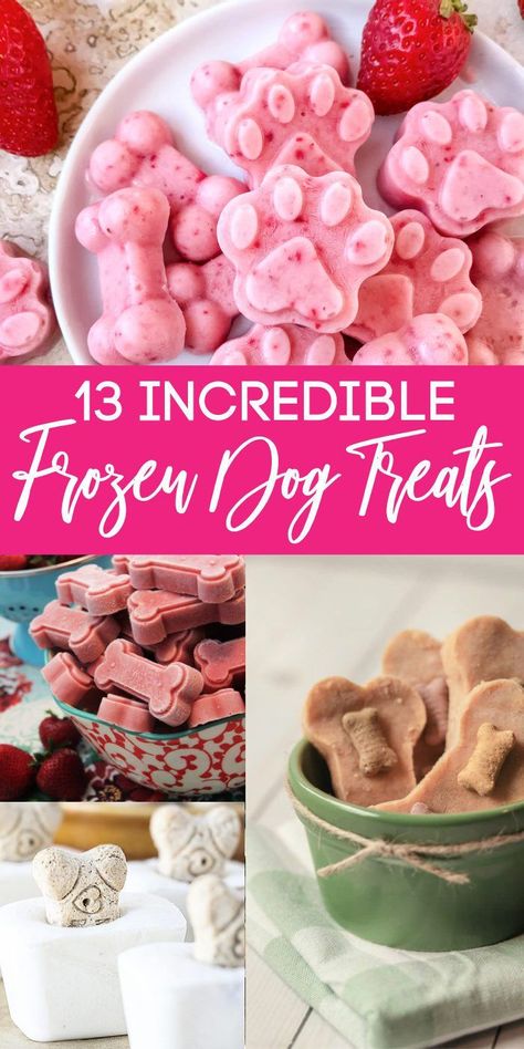 Frozen Dog Treats - LemonPeony Yogurt For Dogs, Summer Dog Treats, Frozen Dog Treats Recipes, Dog Meals, No Bake Dog Treats, Frozen Dog Treats Homemade, Greek Yogurt And Peanut Butter, Frozen Treats Recipes, Chicken Dog Treats