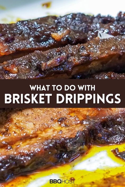 When smoking a beef brisket, you might worry about the lack of cooking liquid. Yet, if your smoked brisket is done right, it will be tender and juicy. Those precious brisket drippings? They're gold! They can be used to enhance flavors in various dishes. Wondering what to do with brisket drippings? Our guide provides top tips on maximizing flavor from every drop. For creative ideas, read our blog post. What To Do With Brisket, Smoked Brisket Rub, Smoked Jerky, Brisket Rub, Brisket Tacos, Smoked Beef Brisket, Bbq Menu, Brisket Recipes, Sandwich Fillings