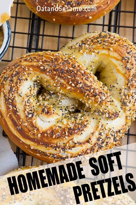 Everything Bagel Pretzels, Soft Pretzels Easy, Homemade Pretzels Recipe, Recipes Eggs, Seasoned Pretzels, Soft Pretzel Recipe, Recipes Fish, Recipes Pork, Everything Bagel Seasoning