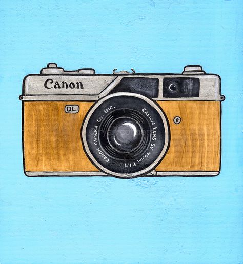 canon rangefinder | Flickr - Photo Sharing! Vintage Camera Drawing, Camera Painting, Drawing Vintage, Camera Drawing, Camera Aesthetic, Cute Camera, Camera Art, Cool Tech Gadgets Electronics, Gadgets Technology Awesome