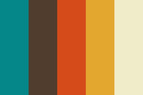 Old School Color Palette School Color Palette, Adobe Color, Retro Color Palette, Orange Color Palettes, Brand Color Palette, Color Palette Design, Color Inspo, Colour Board, School Colors