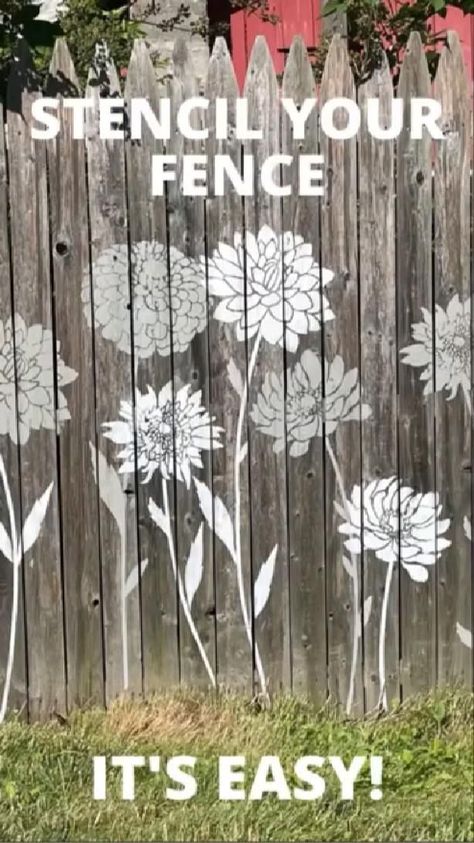 Flowers Stencil, Flower Stencils, Garden Fence Art, Stencil Wall Art, Garden Kids, Garden Mural, Pattern Stencil, Floral Stencil, Wall Pattern