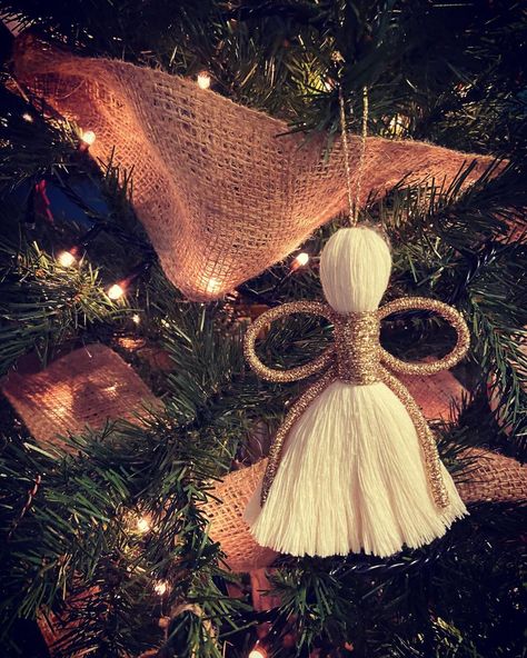 @perfectlyholmmade on Instagram: “Wow, no wonder you all went crazy for our little angel 🤍 I just hung one on my tree and it really has so much show! Maybe I need to add a…” Christmas Decorations Ornaments, Macrame Patterns, Going Crazy, Tree Skirts, Christmas Tree Skirt, Macrame, Angel, Christmas Tree, Wonder