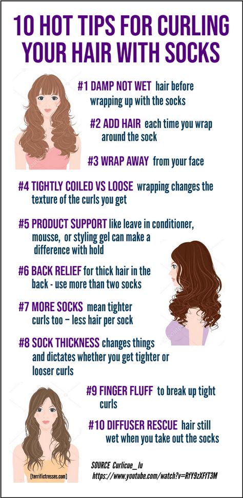 Curl Your Hair Overnight, Way To Curl Your Hair, Curly Hair Dos, Sock Curls, Curls Tutorial, Hair Overnight, Wavy Hair Overnight, Blonde With Blue Eyes, Hair Tricks