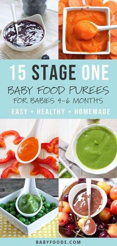 15 stage one baby puree recipes that will tempt your baby's taste buds! These easy recipes are made with nutrient dense whole fruits and vegetables with an added pinch of spice to make these purees out-of-this-world delicious! #baby #babyfood #stageone #puree #healthybabies #homemade Stage One Baby Food, Purees For Babies, Baby Food Recipes Stage 1, Fingerfood Baby, Baby Solid Food, Puree Recipes, Diy Baby Food, Baby Food Ideas, Baby First Foods