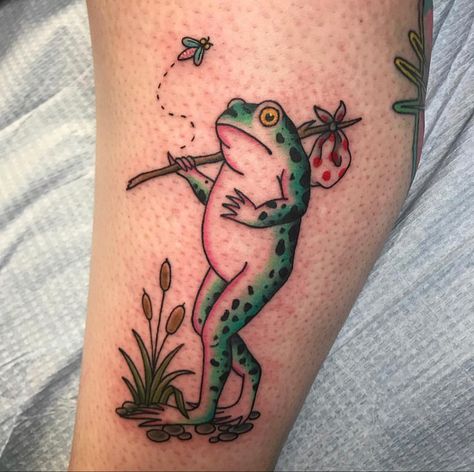 Mom Daughter Tattoos, American Traditional Tattoo Ideas, Frog Tattoo, Traditional Tattoo Ideas, Traditional Tattoo Designs, Frog Tattoos, Tattoo Flash Sheet, Traditional Tattoo Art, Tattoo Portfolio