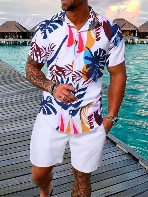 Men's Beach Polo Set - Short Sleeve Button Up Polo Shirt and Shorts https://melaninvariations.shop/products/mens-beach-polo-set-short-sleeve-button-up-polo-shirt-and-shorts Melanin Variations #Bestseller Track Suit Men, Polyester Jacket, Polo T Shirts, Loose Shorts, Mens Spring, T Shirt And Shorts, Short Sleeve Button Up, African Clothing, Men's Casual