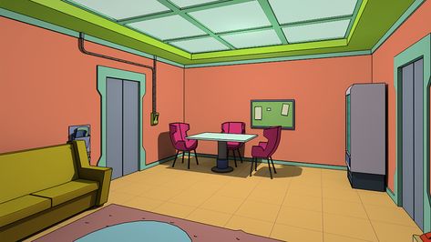 Futurama Background, Futurama Characters, 2d Background, Scifi Interior, Laptop Wallpapers, Laptop Backgrounds, Lock Screens, Cute House, Futurama