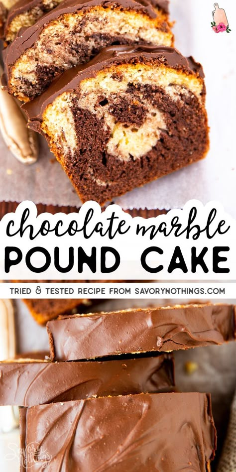 Marble Pound Cake, Marble Cakes, Classic Pound Cake, Crumb Cakes, Rustic Wreaths, Pound Cake Recipes Easy, Chocolate Recipes Easy, Loaf Cakes, Baking Inspiration