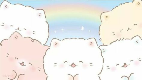 Magical Watercolor, Wallpaper Gatos, Unicorn Wallpaper Cute, Fluffy Cats, Dinosaur Wallpaper, Cute Twitter Headers, Kawaii Background, Cute Desktop, Unicorns Clipart