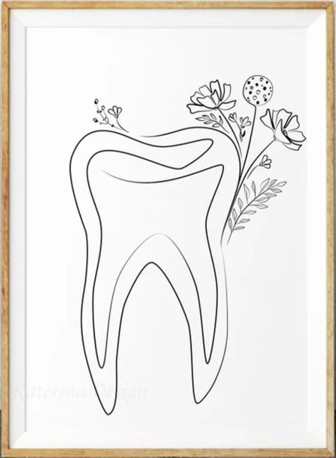 Dental Tattoo Ideas Dentists, Dental Wall Art, Smile Tips, Dental Wallpaper, Dentist Art, Teeth Drawing, Tooth Tattoo, Teeth Logo, Dental Photography