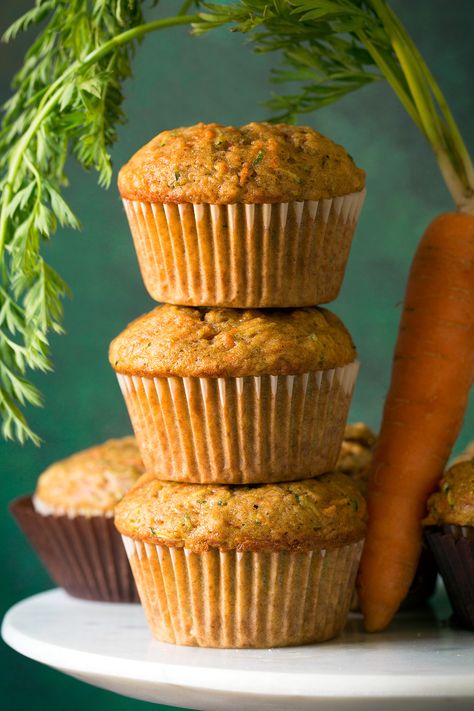 September Meals, Dessert Muffins, Carrot Zucchini Muffins, Nutella Muffin, Spiced Zucchini, Muffins Blueberry, Zucchini Recipes Dessert, Sweet Muffins, Carrot Zucchini