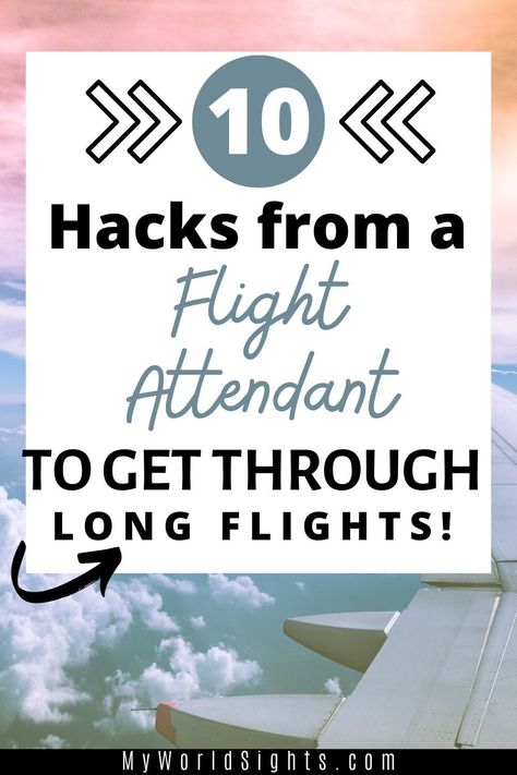 Long flights are tough, but if you know these travel tips, you'll be able to survive long flights like a pro! Learn the tricks to sleeping on a plane, carry on items, and other tips for long flights! Tips For Long Flights Travel Hacks, Long Flight Tips Travel Hacks, What To Take On A Long Flight, Travel Hacks For Long Flights, Sleeping On A Plane Long Flights, What To Carry On A Plane, Plane Essentials Long Flights, Long Plane Ride Tips, How To Survive A Long Flight