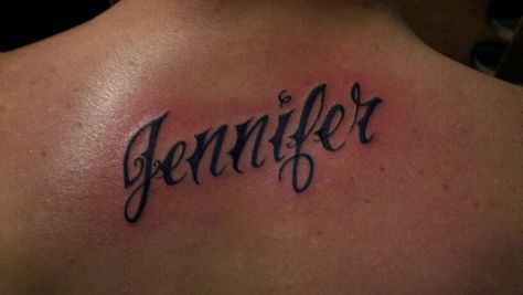 Jenny Tattoo Name, Jennifer Tattoo Name, Jennifer Winget Tattoo, Herve Villechaize, Shoulder Name Tattoo, Jennifer Name, Finger Tattoos Words, Bff Tats, Word Doodles