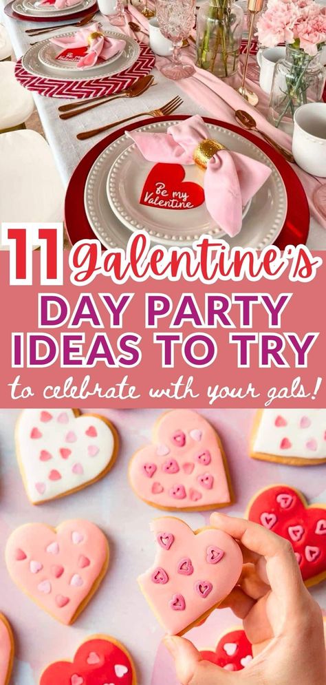 Looking for fun and fabulous ways to celebrate your besties this Galentine’s Day? From stylish decor to creative activities, hosting a Galentine’s Day party is the perfect way to show your friends how much they mean to you. In this post, I’ve rounded up 15 exciting and easy-to-plan Galentine’s Day party ideas to help you create an unforgettable celebration filled with love, laughter, and lots of girl time! Galentines Party Ideas Girls Day, How To Host A Galentines Party, Galentine's Party Activities, Galantine Party Ideas, Galentines Party Activity Ideas, Fun Galentines Party Ideas, Galentines Party Church, Galentines Favorite Things Party, Galentines Party Brunch