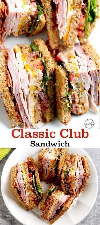 A club sandwich is a delicious deli classic, and it is s easy to make yourself at home. #clubsandwich #club #sandwich Sandwich Turkey, Club Sandwich Recipes, Healthy Sandwich Recipes, Summer Sandwiches, Best Sandwich Recipes, Cold Sandwiches, Turkey Ham, Deli Sandwiches, Sandwich Ideas