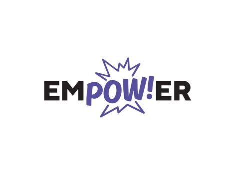 Empower Empowering Logo Design, Power On Logo, Hashtag Logo, Motion Ideas, Creative Proposals, Power Logo, Youth Empowerment, Text Logo Design, Brand Ideas