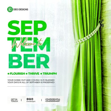 September Happy New Month, September New Month Design, Happy New Month September Flyer Design, September New Month Flyer, September Flyer Design, New Month Design Flyer, Happy New Month September, New Month Flyer, Month Ideas