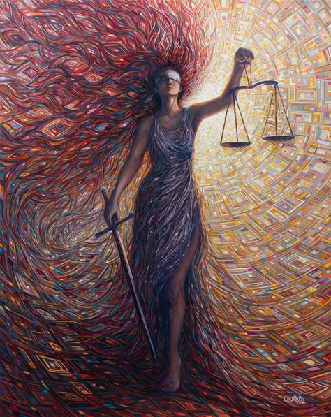 Libra Art, Magical Paintings, Extra Large Art, Lady Justice, Greek And Roman Mythology, Roman Mythology, Mexican Artists, Bhagavad Gita, Large Art