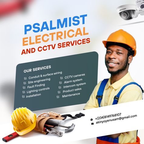 Electrical Services Flyer, Electrical Flyer Design, Service Social Media Design, Electrician Flyer, Service Flyer Design, Motion Graphics Trends, Electricity Logo, Company Flyer, Electrical Design