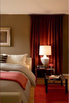 Living Room Decor Orange And Brown, Brown Bedroom Decor, Rustic Bed, Zyla Colors, Cozy Rooms, Warm Browns, Desk Area, Living Room Red, Brown Bedroom