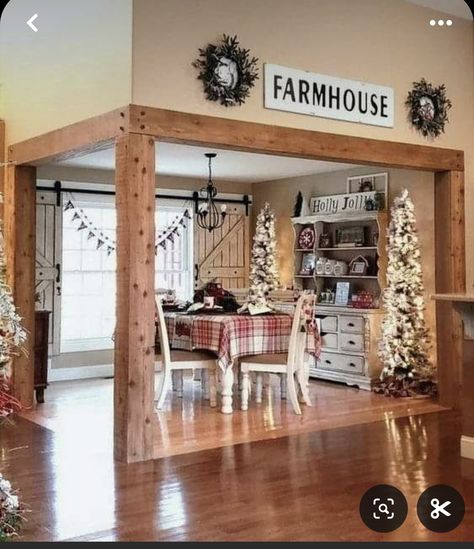 Diy Home Decor For Apartments, Faux Beams, Industrial House, Remodeling Ideas, Farmhouse Dining, Wainscoting, Farmhouse Design, My New Room, Decoration Design