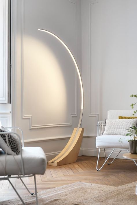 Lighting Design Interior, Interior Modern, Floor Lamp Design, Wood Lamps, Led Floor Lamp, Modern Lamp, Lamps Living Room, 인테리어 디자인, Contemporary Interior