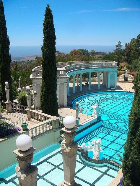 Hearst Castle Pool, Hearst Castle, Luxury Pools, Dream Pools, Luxury Homes Dream Houses, Outdoor Swimming, Cool Pools, Pool Designs, Tahiti