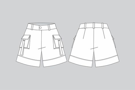 Premium Vector | Cargo shorts woman cargo shorts vector shorts cargo shorts drawing fashion illustration Cargo Shorts Drawing, Drawing Fashion Illustration, Shorts Drawing, Cargo Shorts Women, Short Cargo, Drawing Fashion, Shorts Cargo, Women Cargos, Designer Shorts