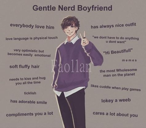 Nerd Boyfriend, Type Of Girlfriend, Character Tropes, Types Of Boyfriends, Relationship Dynamics, Writing Inspiration Prompts, Open Arms, Lovey Dovey, Instagram Page