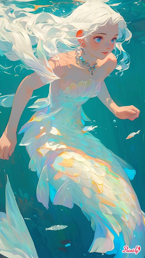 Mermaid X Human, St Trina, Chinese Mermaid, Mermaid Character Design, Manga Mermaid, Underwater Drawing, Mermaid Pose, Ocean Drawing, Fantasy Mermaids