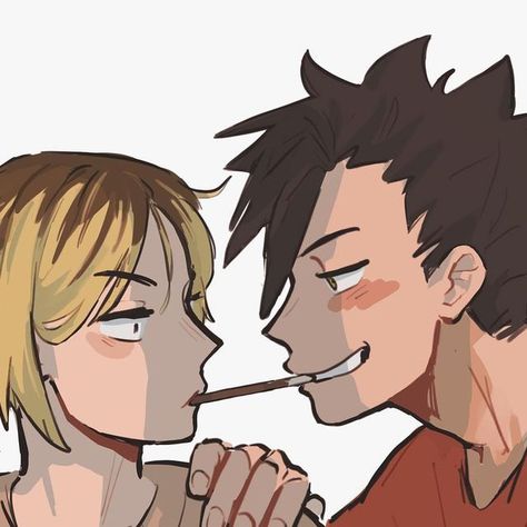 kayleeeeee🥬 on Instagram: "Happy pocky day :)) have some lowkey kuroken to celebrate 🎉 ngl I rly liek this one and 👁 knock on wood I’ve kinda been in an art groove so 😎 yay . . . . . . #kenmakozume #kurootetsurou #haikyuu #anime #pockyday2020 #artist #animeart #haikyuufanart #kuroken" Pocky Game Reference, Pocky Day, Kuroken Spicy, Kuroken Fanart Cute, Haikyuu Kisses Art, Haikyuu Sexuality, Knock On Wood, Kuroo Tetsurou, Kenma Kozume