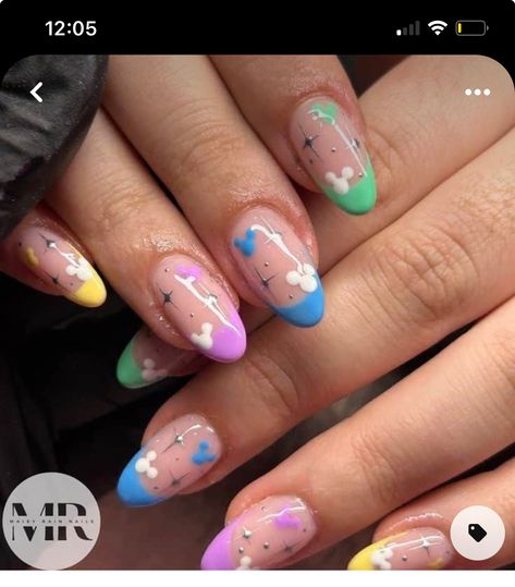 Disneyland Nails, Disney Nail Designs, Mickey Mouse Nails, Disney Inspired Nails, Disney Acrylic Nails, Checkered Nails, Florida Nails, Mickey Nails, Nail Art Studio