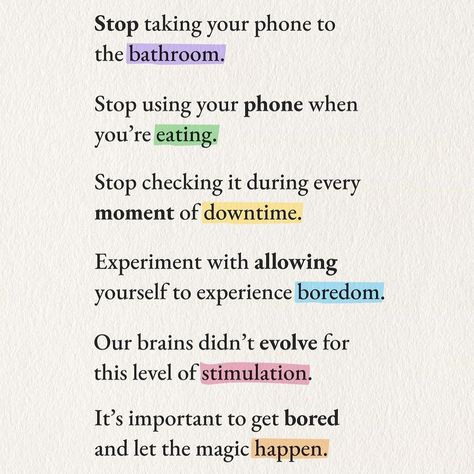 Take a break from your phone. Whether you’re eating or just relaxing, give yourself some space to think and be present. Let your mind wander—it’s okay to be bored sometimes. Sign up for our mailing list at www.happyhealingcollective.com to get updates and tips sent straight to your inbox. You can also follow our Facebook page for daily wellness tips and resources. 🌟 #happyhealingcollective #wellnessjourney #mindfulness #selfcare #digitaldetox #bepresent #mentalhealthmatters #unplug #health... How To Stay Off Your Phone, Get Off Your Phone, Am Club, Digital Detox, Mental Health Matters, Wellness Tips, Self Improvement, Wise Words, Mindfulness