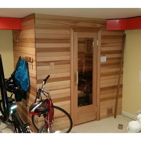 Build Your Own Sauna, Sauna Plans, Homemade Sauna, Sauna Project, Basement Sauna, Outdoor Saunas, Linwood Homes, Sauna Ideas, Diy Sauna