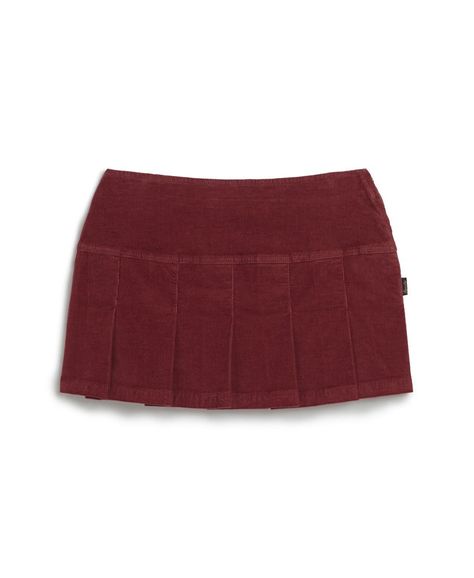 Womens - Vintage Cord Pleated Mini Skirt in Merlot | Superdry UK Vintage Red Skirt, Thrift Shop Ideas, Autumn Bottoms, Superdry Skirt, Skirts Aesthetic, Mini Skirt Aesthetic, Christmas Outfit Ideas For Women, Fall Mini Skirt, Mini Skirt Pleated