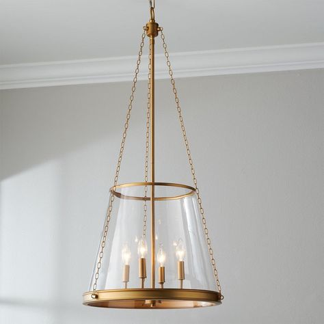 Hinkley Cartwright Pendant, Modern Lantern Chandelier, Large Kitchen Island Lights, Gold Pendent Lights, Above Island Pendant Lighting, Large Glass Pendants Over Island, Seeded Glass Chandelier, Stairway Chandelier Entryway, Modern Cottage Lighting