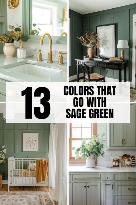 Transform your living space with the timeless elegance of sage green. Whether you're redecorating your bedroom or updating your kitchen, knowing what colors go with sage green can make all the difference. Pair it with warm browns and gold accents for a cozy, sophisticated feel, or with soft pinks and greys for a modern, chic aesthetic. Discover the best color palettes to complement sage green and elevate your home decor. What Colors Go With Sage Green, Sage Green Kitchen Walls, Best Color Palettes, Navy Blue Furniture, Green Kitchen Walls, Color Combinations Home, Mustard Walls, Sage Green Kitchen, Warm Browns