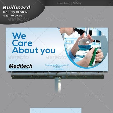 Hospital Billboard, Billboard Design Ideas, Billboard Ideas, Pathology Lab, Roll Up Design, Horizontal Poster, Billboard Design, Banner Ideas, Food Menu Design